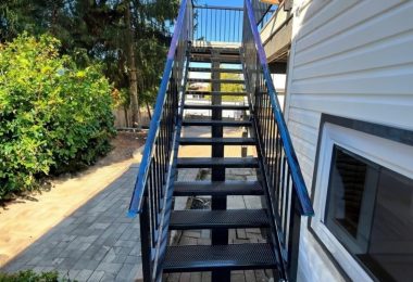 Aluminum stair 01 + Aluminum railing