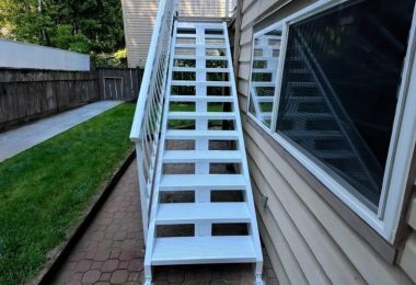 Aluminum stair 02 + Aluminum railing