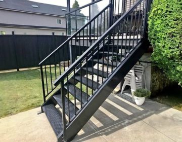 Aluminum stair 05 + Aluminum railing