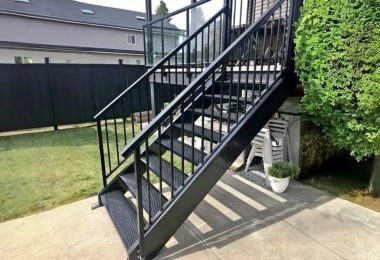 Aluminum stair 05 + Aluminum railing