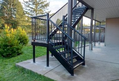 Aluminum stair 07 + Aluminum railing