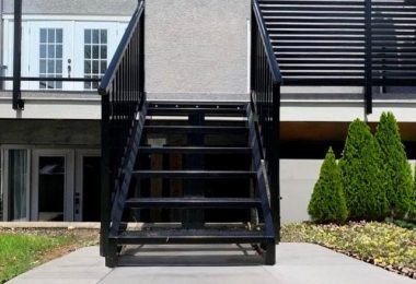 Aluminum stair 12 + Aluminum railing