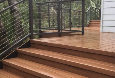 Cable railing 12 + Composite deck + Stair + Composite tread