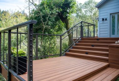 Cable railing 13 + Composite deck + Stair + Composite tread