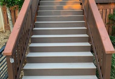 Composite deck 42 + Composite railing + Stairs + Composite treads