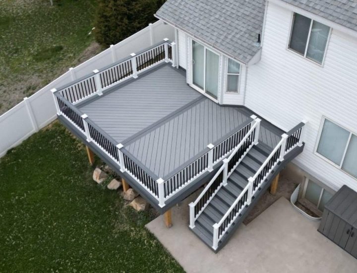 Composite deck 51 + Composite railing railing + Stair