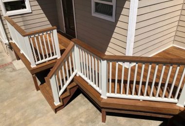 Composite railing 03 + Composite deck + Stair