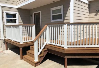 Composite railing 07 + Composite deck + Stair
