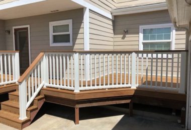 Composite railing 08 + Composite deck + Stair