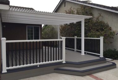 Composite railing 12 + Composite deck + Stair