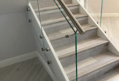 Frameless glass railing 12 + Stair