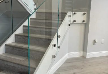 Frameless glass railing 14 + Stair