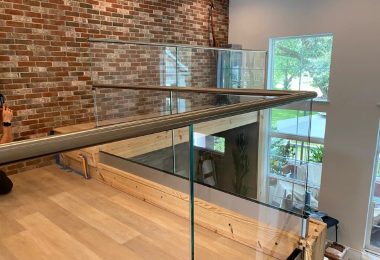 Frameless glass railing 34