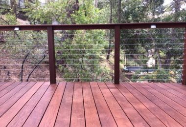 Hardwood deck 19 + Cable railing