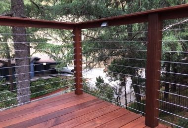 Hardwood deck 22 + Cable railing