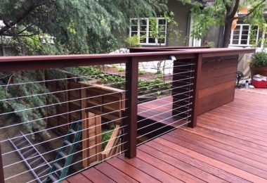 Hardwood deck 23 + Cable railing