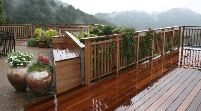 Hardwood deck 27 + Wood railing