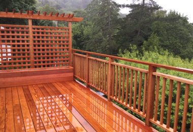 Hardwood deck 28 + Wood railing