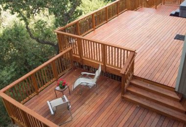 Hardwood deck 33 + Wood railing