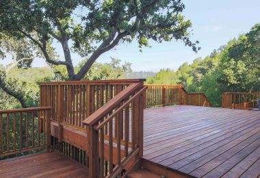 Hardwood deck 34 + Wood railing
