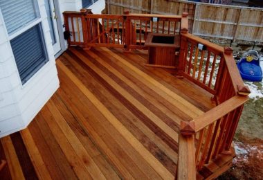 Hardwood deck 40 + Wood railing